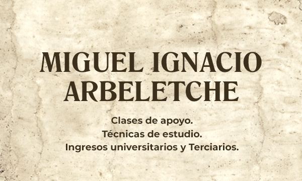 Arbeletche Miguel Ignacio Clases particulares en Esquel