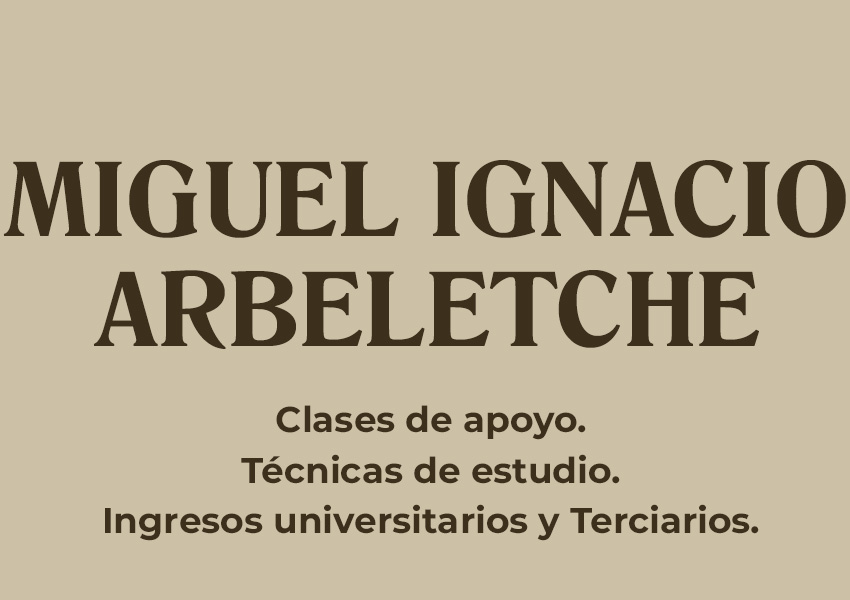 Arbeletche Miguel Ignacio